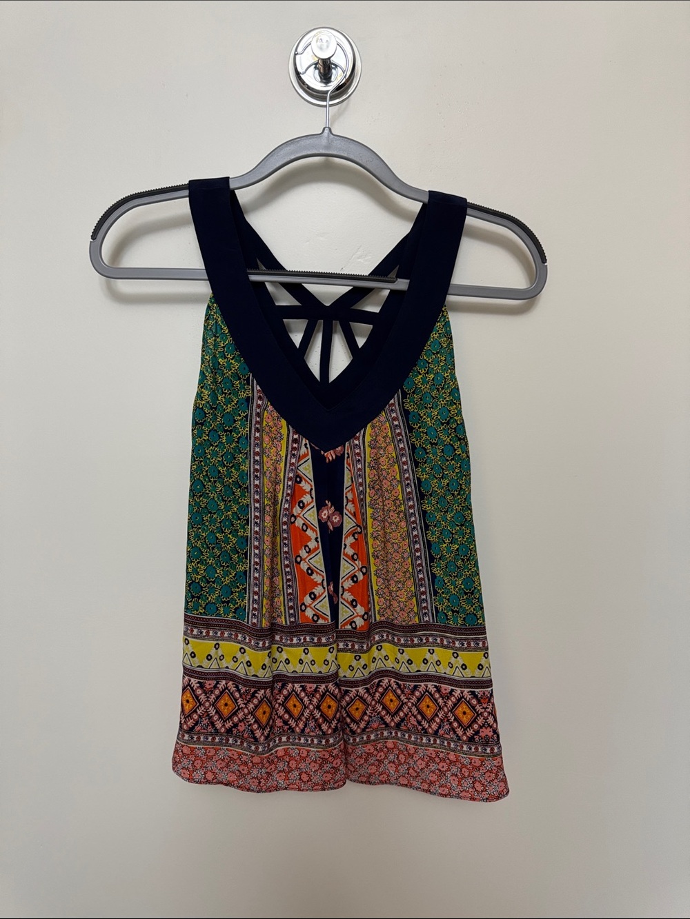 Maeve 100% Silk Strappy Back Tank Blouse sz 2 - Gorgeous